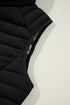 Plush Collared Quilted Zipped Puffer Vest